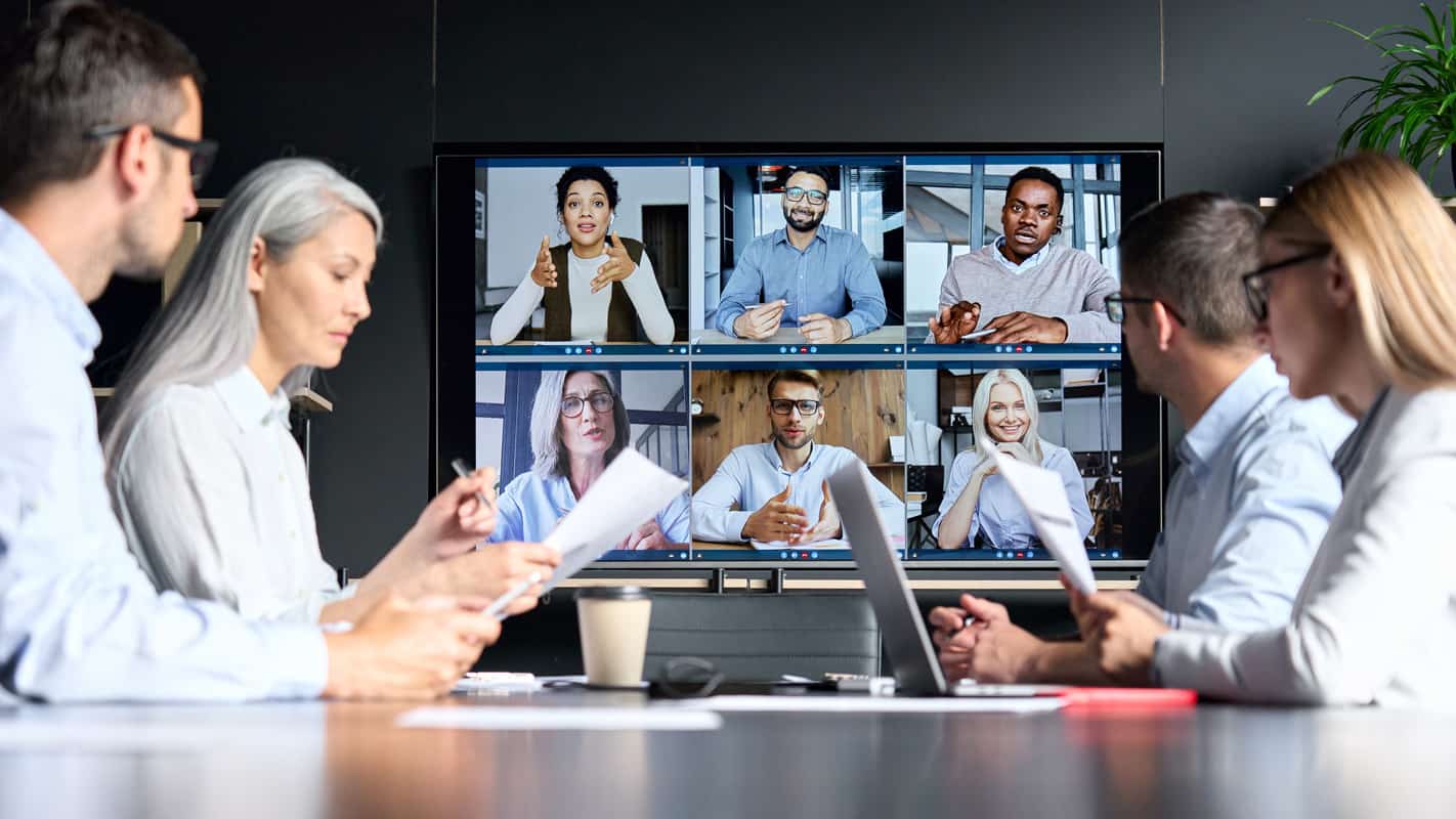 Video conference meeting collaboration.