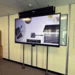 Close up of Barco ClickShare CX-30 with NEC LED display.